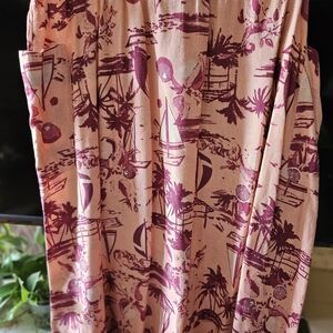Vibrant Tropical A-Line Skirt